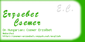 erzsebet csemer business card