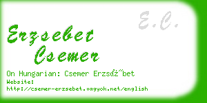 erzsebet csemer business card